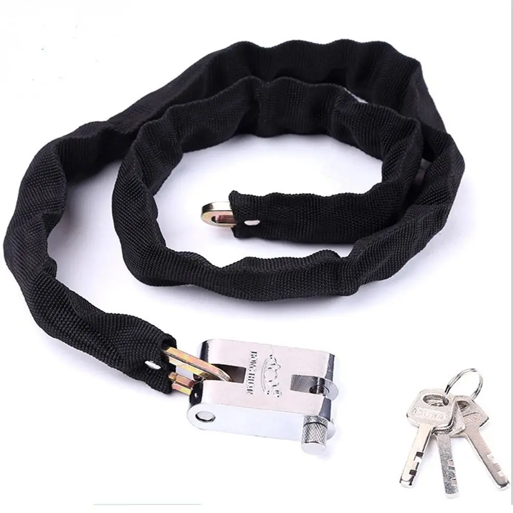 AliExpress NONE 90cm Motorbike Heavy Duty With Key Bike Chain Lock Bicycle Lock Safe Metal Anti-Theft
