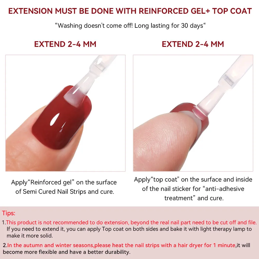 Harunouta 4 Teile/satz Semi Cured Gel Nagel Aufkleber mit Nagel Lampe Gradient Jelly Gel Polnisch Nagel Aufkleber UV Ausgehärtete Aufkleber Kits