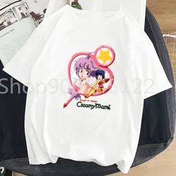 Japanese Creamy Mami T Shirt Women Kawaii Cartoon Print Tshirt Anime Y2k Streetwear Hip Hop shirts Unisex Funny T-shirt Female