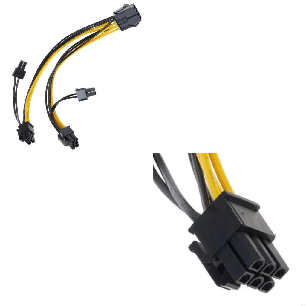 J1HD CPU GPU Graphics Card Adapter Cable CPU 8 Pin to 8 Pin PCI-E Power Cord 25cm