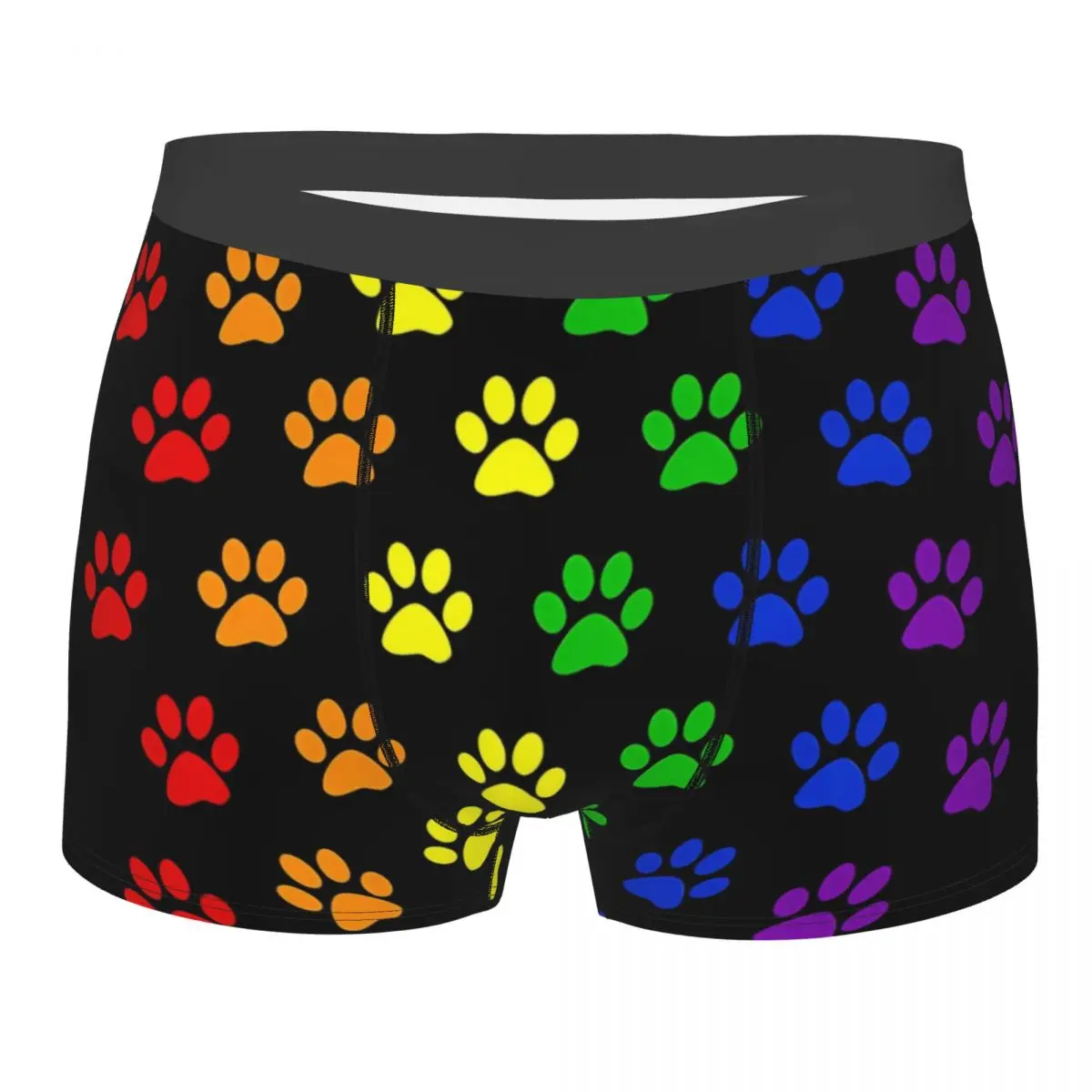 Rainbow Paws Man's Boxer Briefs Pride Flag Breathable Creative Underpants Top Quality Print Shorts Gift Idea