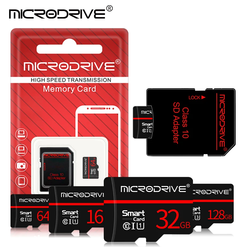Micro TF/SD Card 256GB 128GB 64GB 32GB 16GB 8GB Memory Card A1 Class 10 UHS-1 TF Flash Card for Samrtphone/PC
