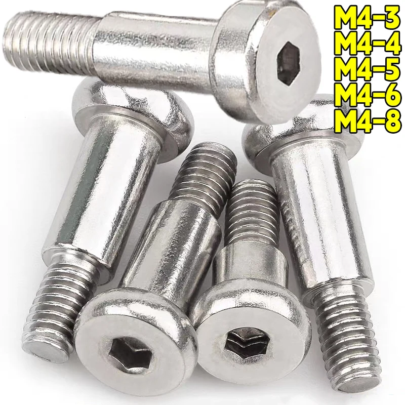 10-100pc Internal Hex Hexagon Screws Stainless Steel Socket Cap Head Roller Shoulder Stuff Screw Bolt Plug Hardware Fasteners