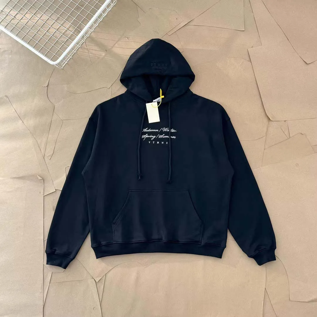 

Top Grade 1:1 VT For Seasons Collection Printed Women Men Hooded Sweatshirt Hoodies OversizedMen Cotton Hoodie Pullover