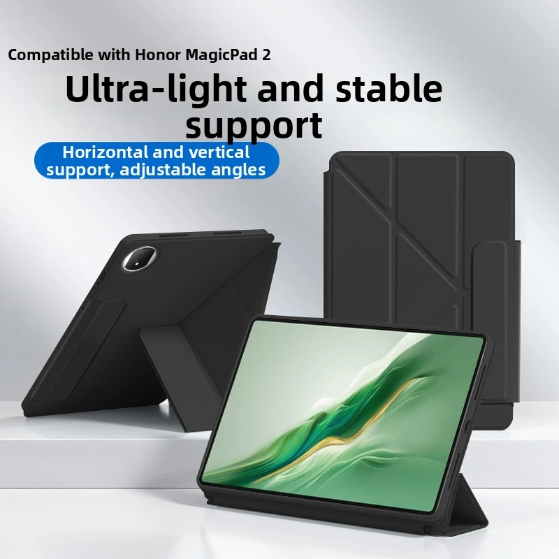 

Складной силиконовый чехол с поддержкой нескольких углов наклона для Honor MagicPad 2 12.3 2024 12.3 дюйма