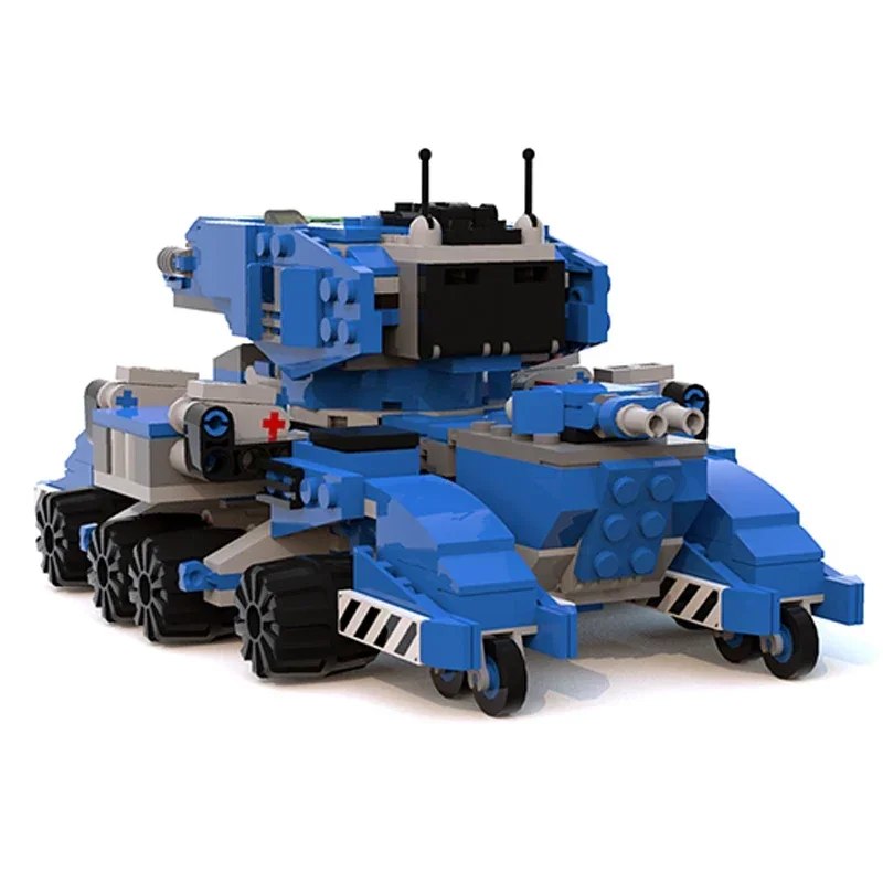 MOC Building Bricks of Modular Blocks, Star Game Model, Heavy and Ground, Siege Tank, Tecnologia, Presentes de Natal, Brinquedos de Montagem