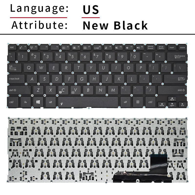 Teclado de ordenador portátil para Asus VivoBook Q200, Q200E, S200, S200E, X200, X201, X201E, x202e, MP-12K13US-920W, diseño en inglés