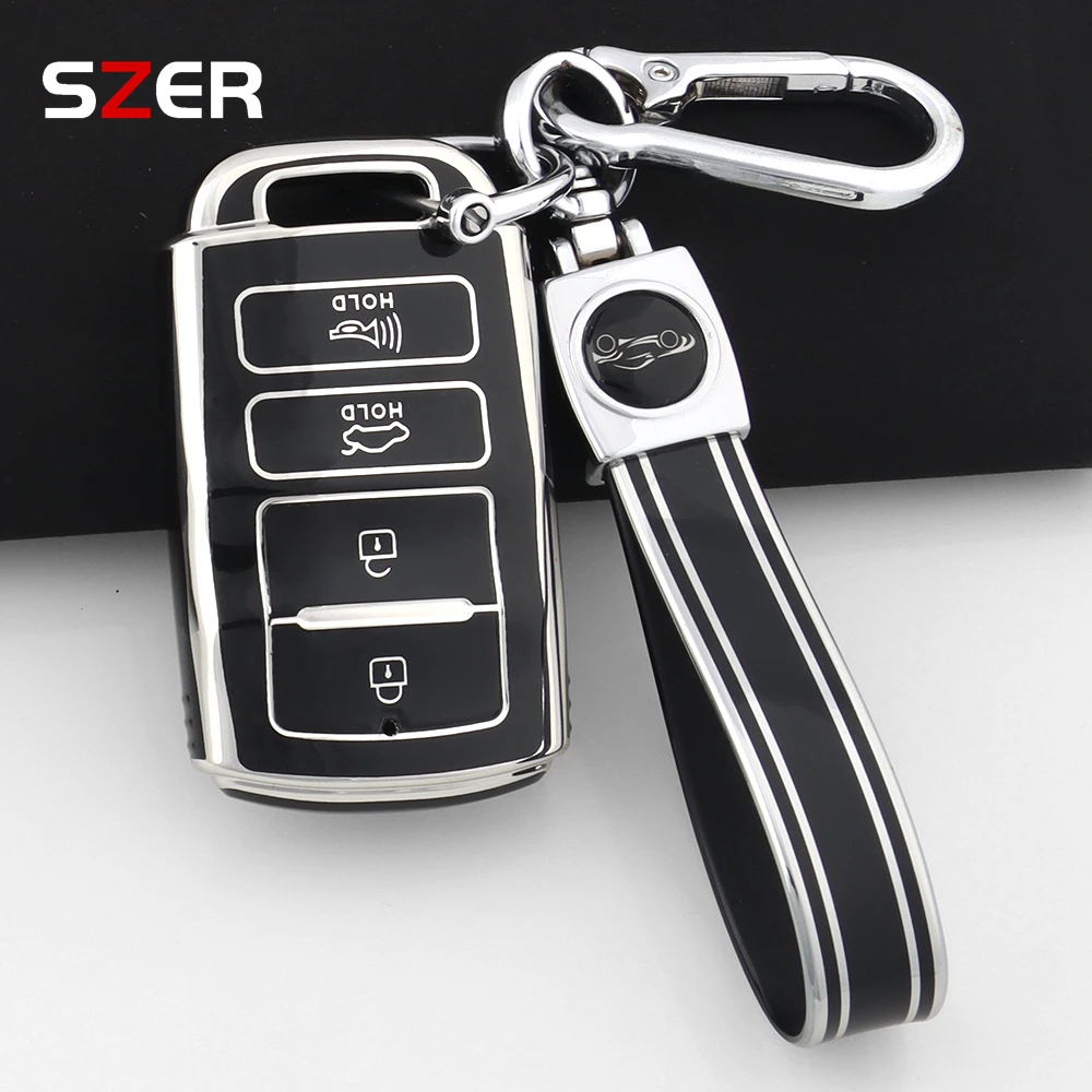 4 Button TPU Car Remote Key Case Cover Shell Fob For KIA K7 K-04 Series Cadenza K9 Sorento K900 Protector Keyless Accessories