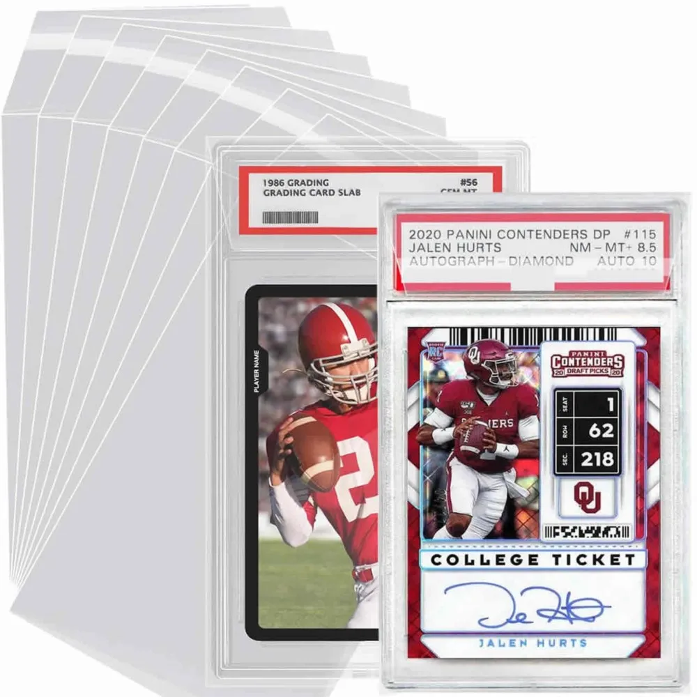 500 Bulk Pack PSA Graded Slab Sleeves Resealable Team Storage Bags Precise Fit Protector For Baseball Sports TCG Trading Cards