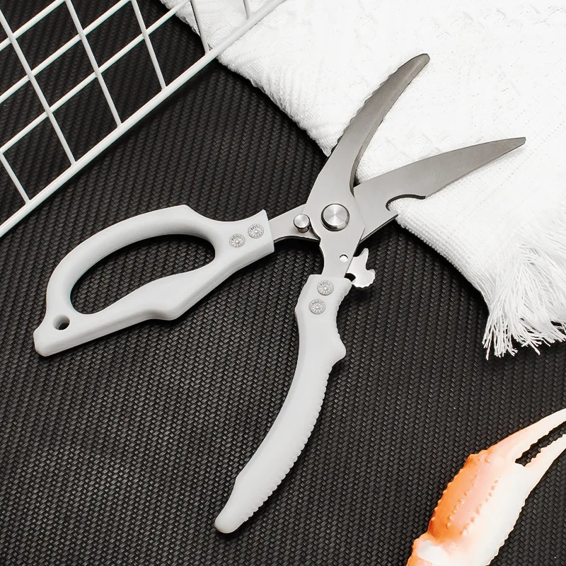 

Stainless Steel Multifunctional Chicken Bone Scissors Barbecue Scissors Food Strong Household Kitchen Scissors Supplies