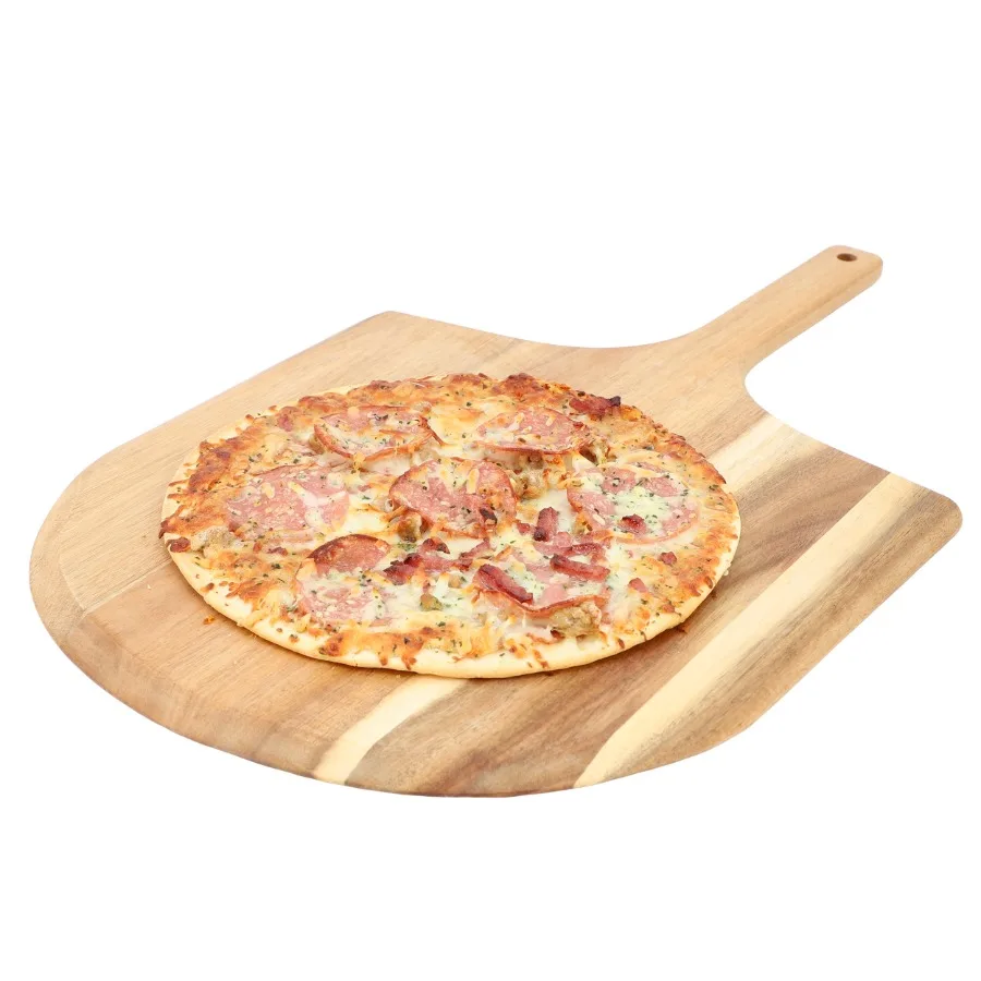

Acacia Wood Pizza Peel and Serving Board