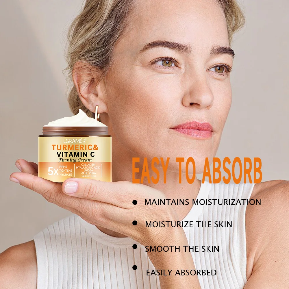 Turmeric Vitamin C Face cream Retinol Moisturizing Firming Hyaluronic Lightening Repairing Smooth Skincare Whitening Creams