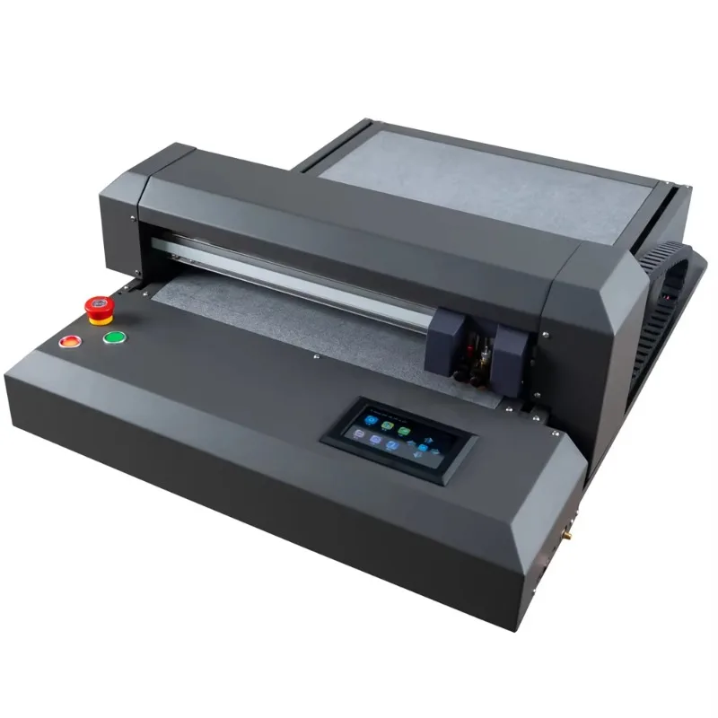 Double head automatic profile flat cutting plotter with vacuum adsorption built-in camera for reflective films