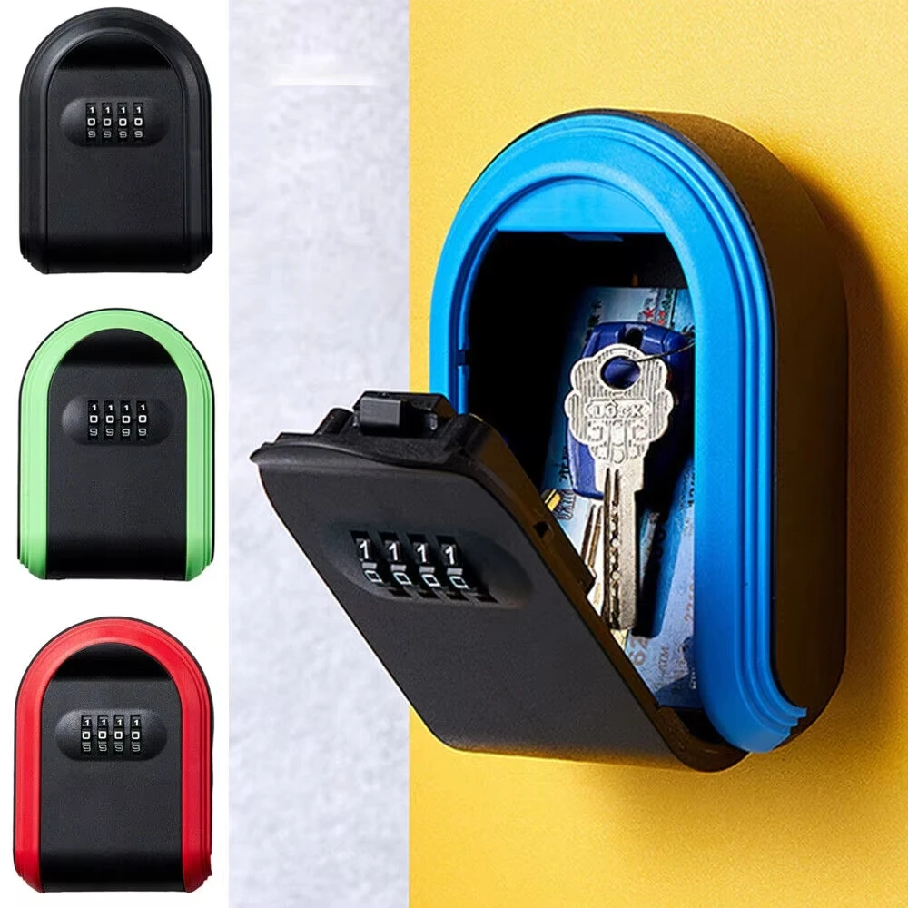 Portable Strong Magnetic Password Key Box All Plastic Password Lock Magnet Box Outdoor Home Security Storage Password Box