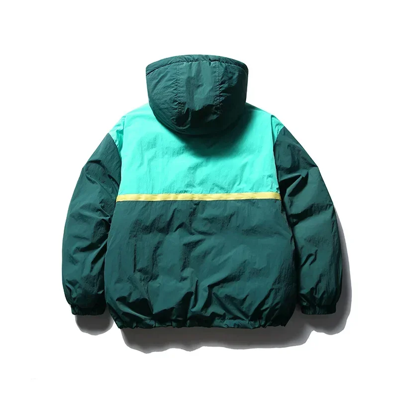 Chaqueta de empalme de algodón con capucha para hombre y mujer, parka informal, cálida, holgada, a la moda, de carga, abrigo de Camping, Cityboy,