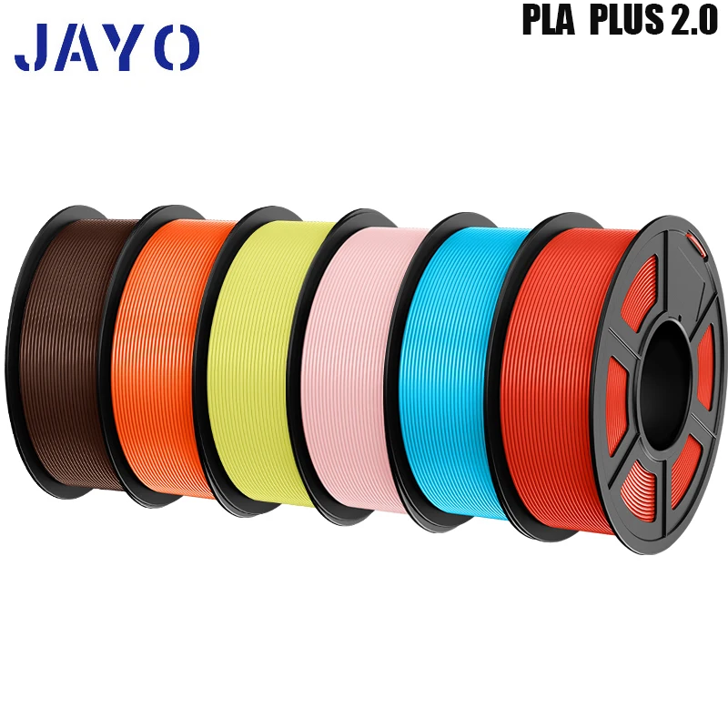 JAYO PETG/PLA Plus 2.0 3D Printer Filament 3 Rolls No Bubbles Smooth Multiple Colors 3D Filament Fit For FDM Printers 1 Roll/1.1