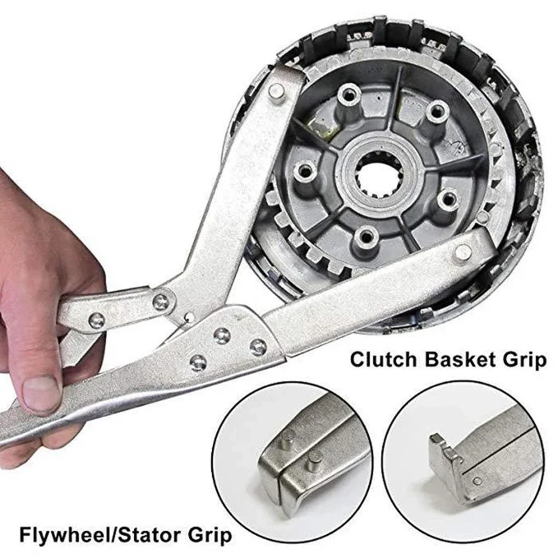 

Flywheel Holder Wrench Motorcycle Tools Clutch Holding Tool Universal Motorbike Clutch Hub Basket Repair Removal Removal