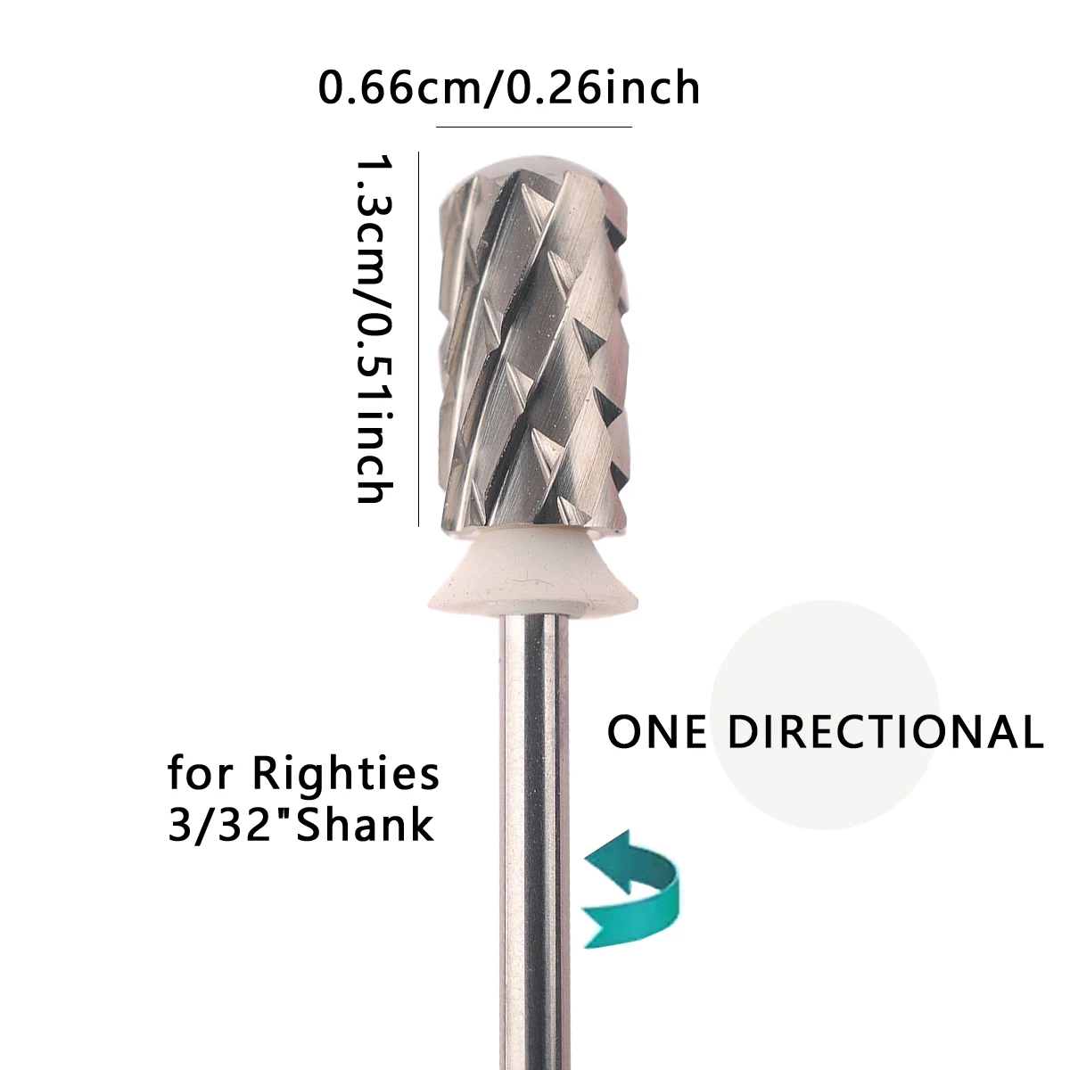 Asentale 5XC 라운드 탑 대형 배럴 네일 드릴 비트 3/32 카바이드 버 두꺼운 젤 제거 매니큐어 드릴 액세서리 공급 업체