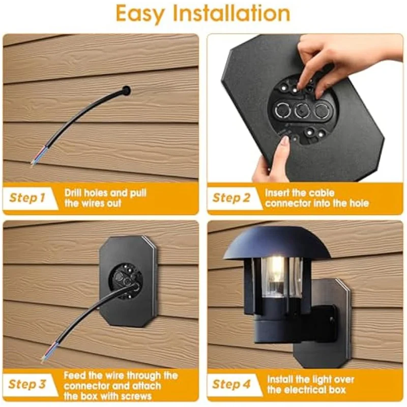 ABJN-Siding Mounting Block Siding Mounting Kit صندوق مدمج في الهواء الطلق ضوء تصاعد كتلة Siding Mounting Kit