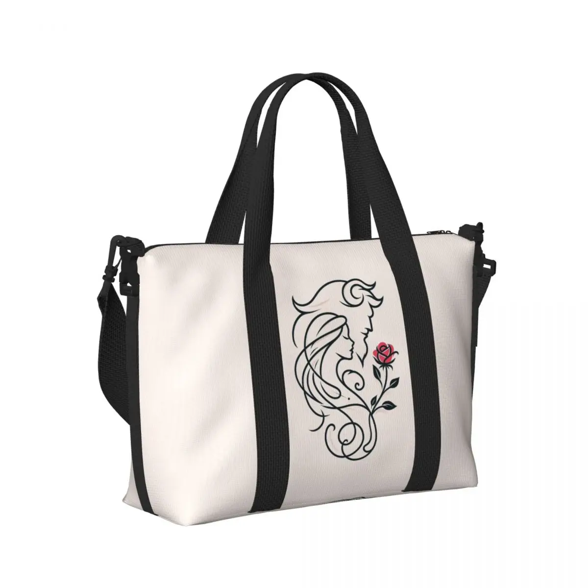 

Beauty Within The Beast Beach Travel Bag Large Capacity Tote Bags for Gym Yoga Women Shopping Duffle Shoulder Bag