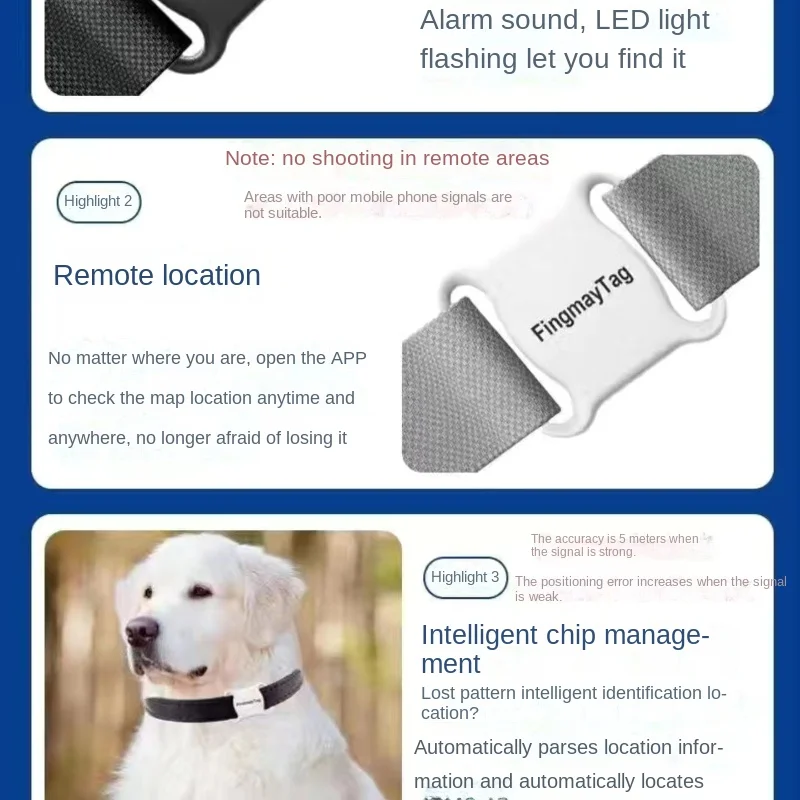 Gps Tracker for Dogs  Pet Locator, Anti-lost, Cat, Dog Tracker, Mobile Phone Tracking Artifact, Collar, Anti-lost, Anti-lost