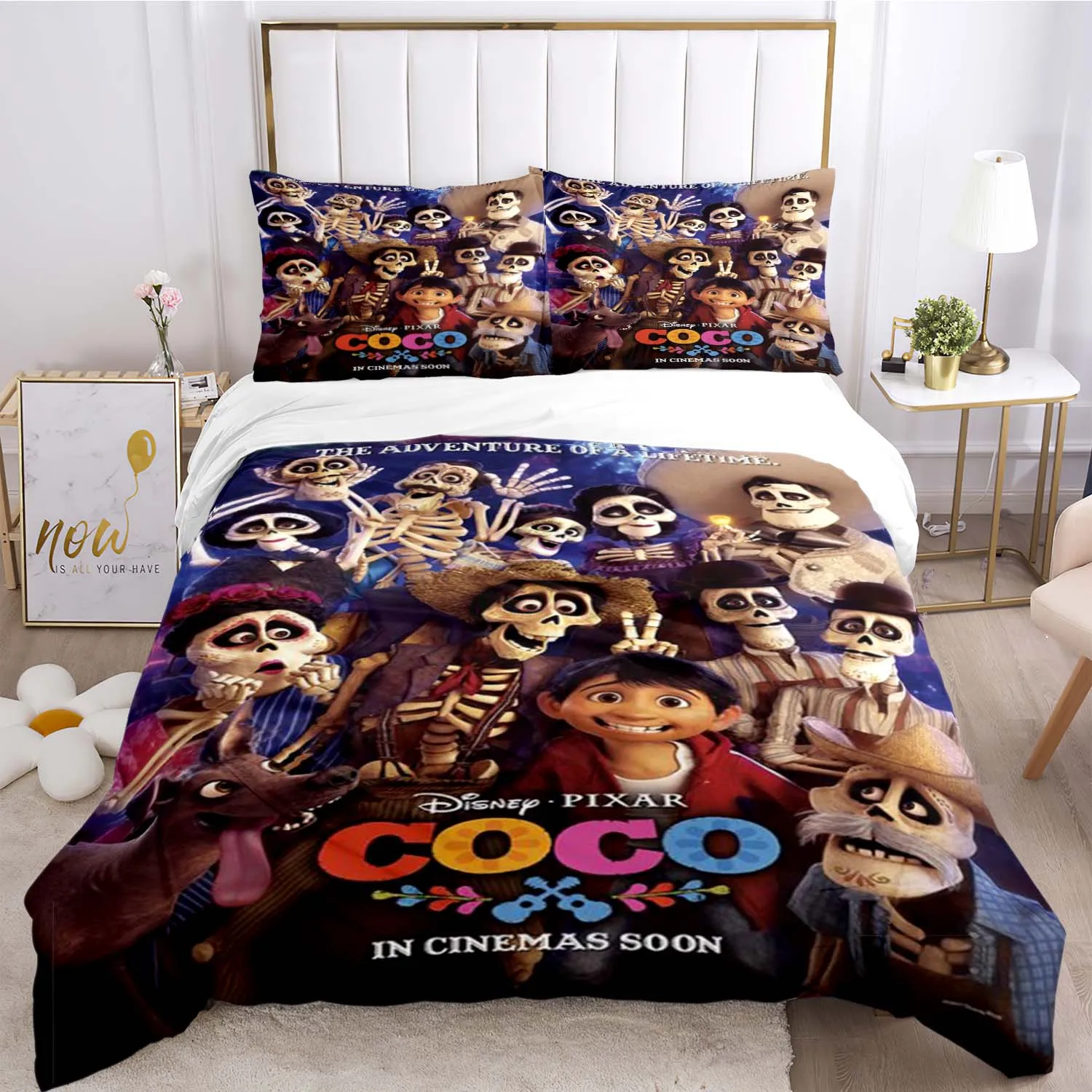 

Disney Coco Miguel Pattern Bedding Set Duvet Cover Pillowcase Comforter Bedding Set Twin Full Queen King Size Bedding Sets