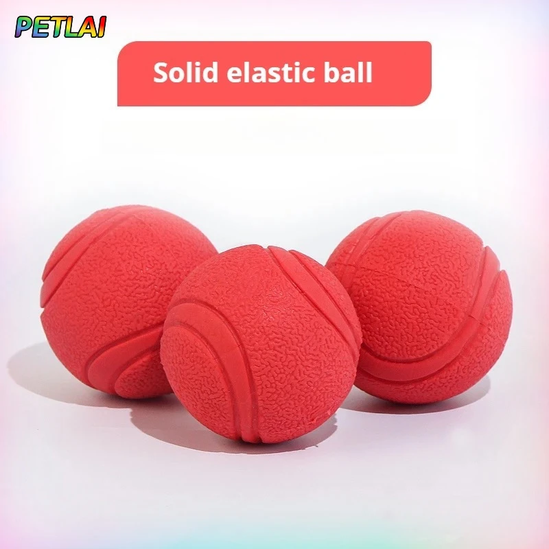 

Pet Dog Toy Elastic Ball Chew Resistant Soft Rubber Bite Toy for Teeth Grinding Interactive Play And Training for Cats And Dogs