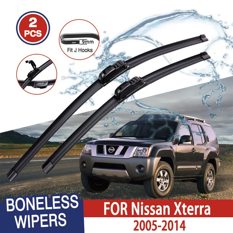 For Nissan Xterra 2005-2014 Car Wiper U-type Soft Rubber Boneless Wiper HD Quiet Durable Automotive Wiper 24\