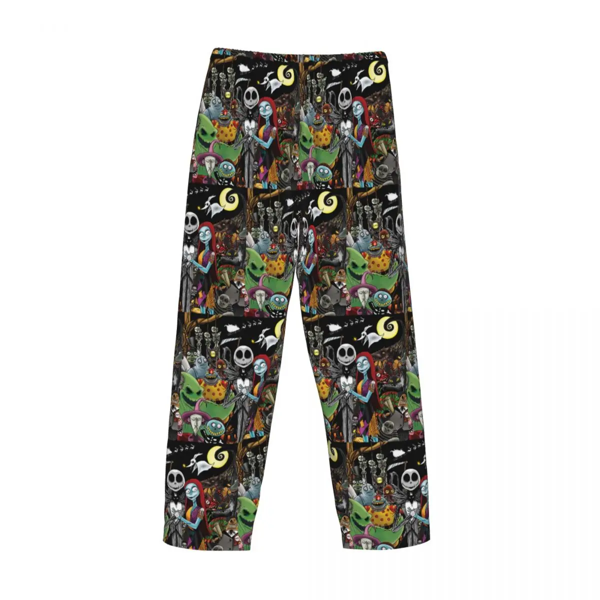 مخصص فيلم الرعب تيم بيرتون عيد الميلاد بيجامة السراويل ملابس خاصة الرجال حزام مطاط هالوين الجمجمة جاك صالة النوم