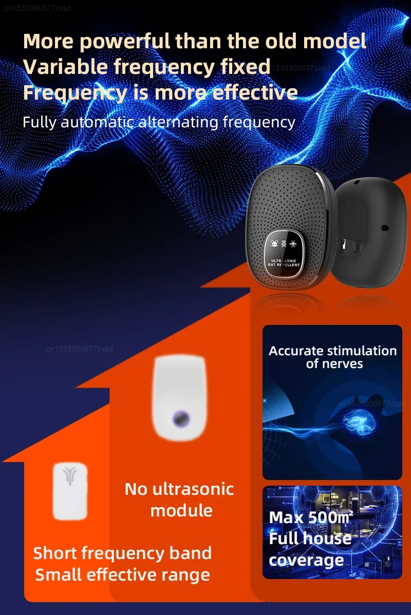 Ultrasonic Rodent Killing Catching Device Home Multifunctional Intelligent Rechargeable for Household Bedroom Anti Rodent