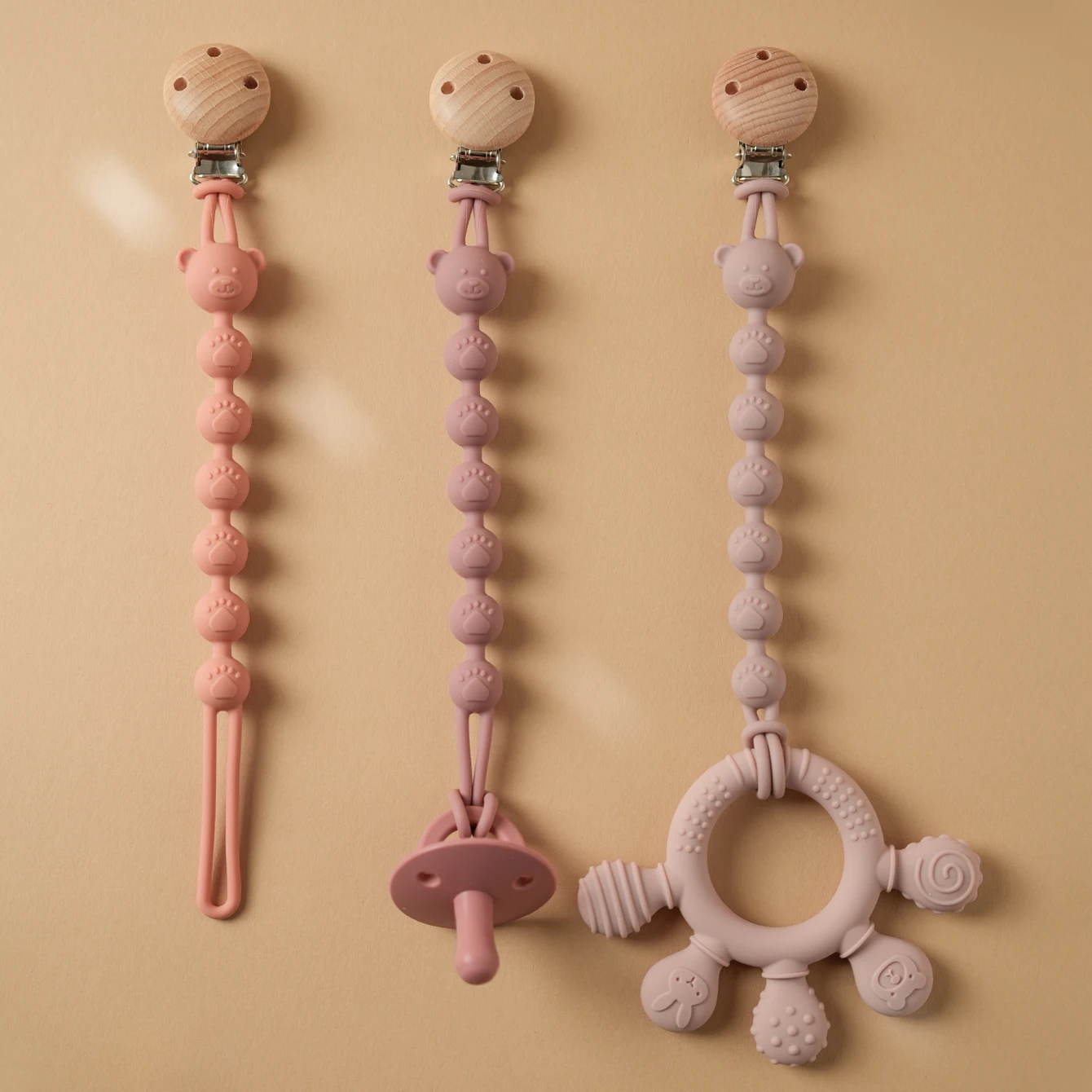 1Pcs Baby Pacifier Clips Pacifiers Chain Teethers Toys Dummy Nipples Holder Clip Appease Chain Babies Accessories Newborn Gifts