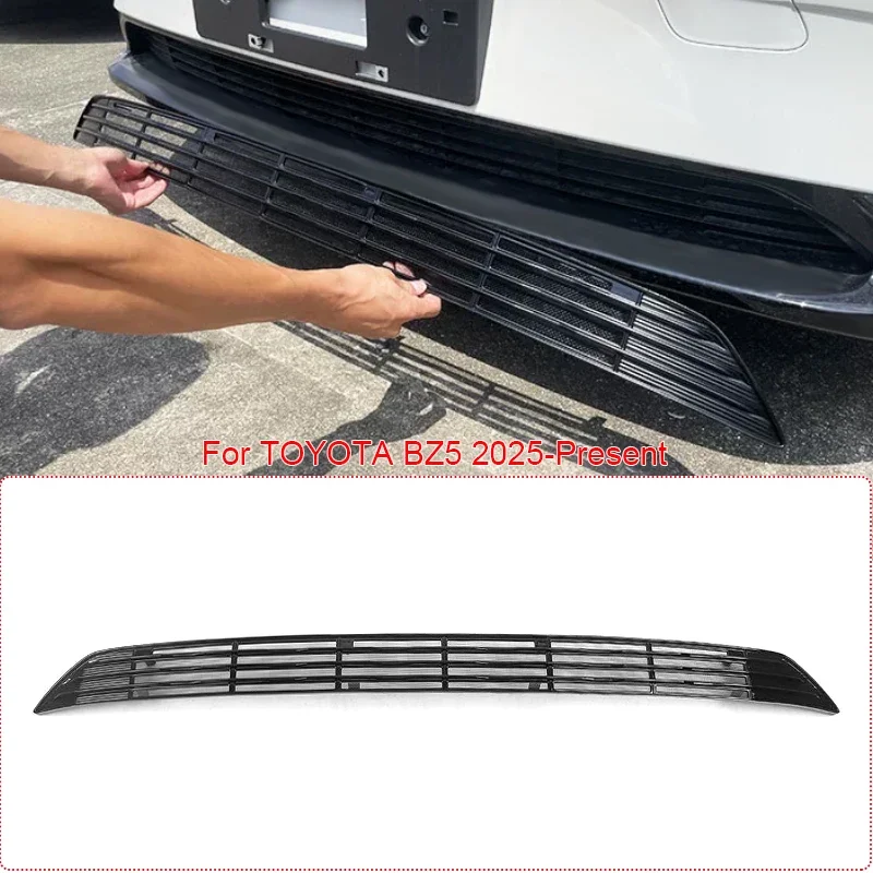 CarReplacement Front Upper Lower Grille Buckle Insect Proof Net Front Bumper Center Intake Grille Cover For Toyota BZ5 2025-2027