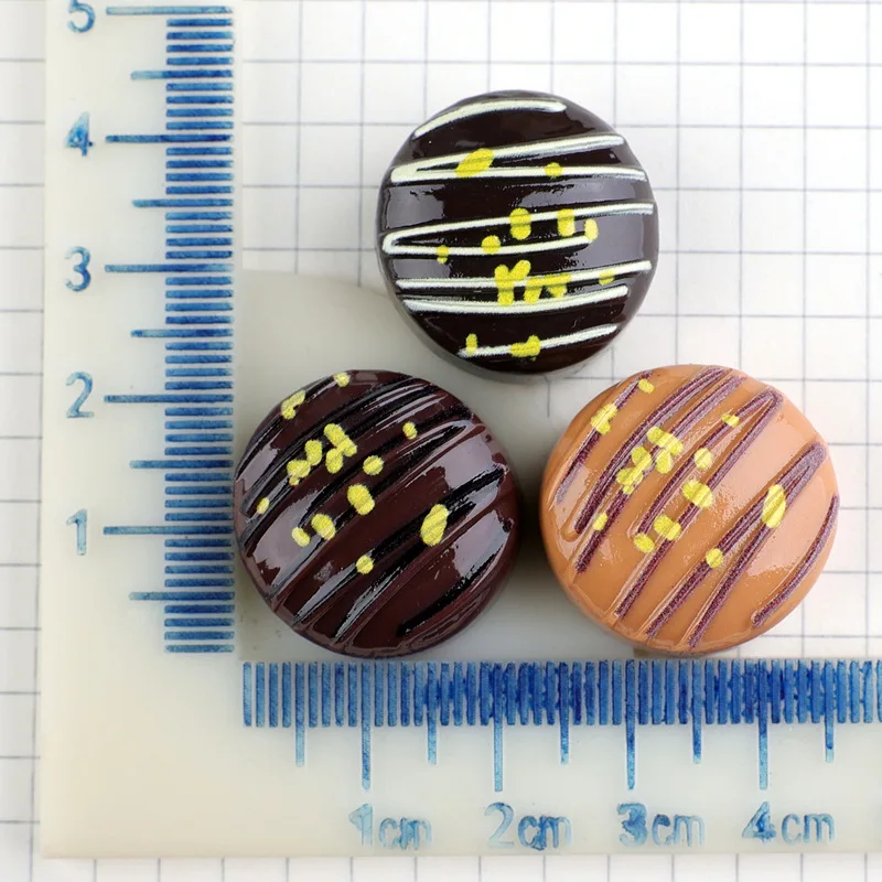 10 قطعة الراتنج وهمية الشوكولاته كبوشن مسطح الظهر الزينة للحرف اليدوية DIY بها بنفسك التصميم زينة سكرابوكينغ لوازم #5