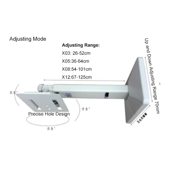 iBoard Adjustable White Projector Ceiling Wall Mount Bracket  Arm  For Smart Board