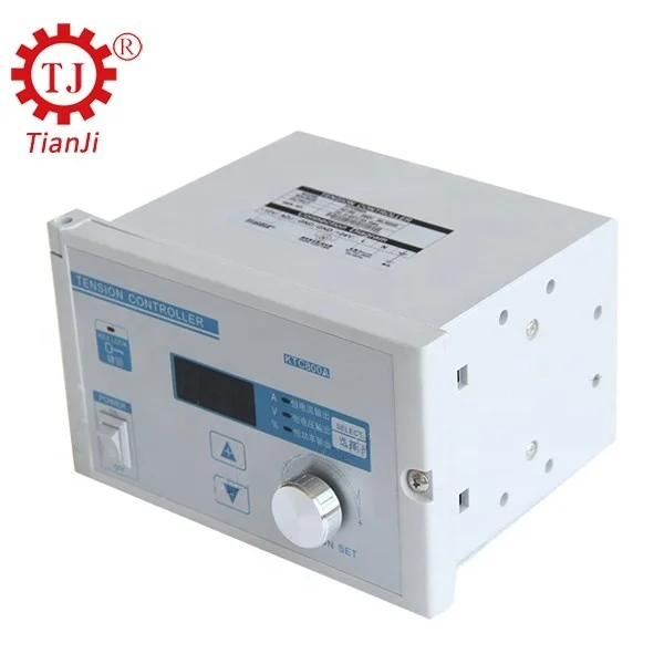 Manual tension controller with magnetic powder brake or clutch for printing machinery