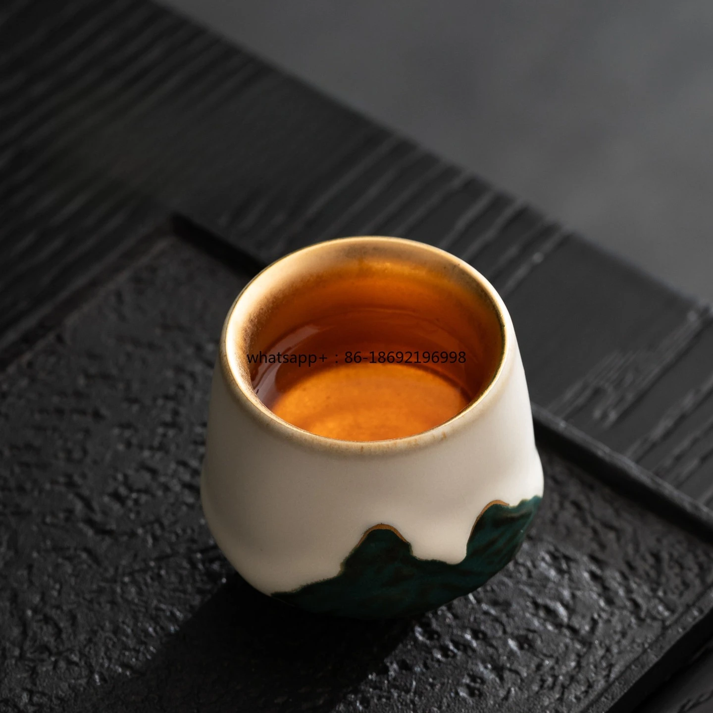 Ceramic Gilt Silver Master Cup Teacup High-end Personal Special Single Cup Exquisite Men and Women Tea Cup High-end Tea Set