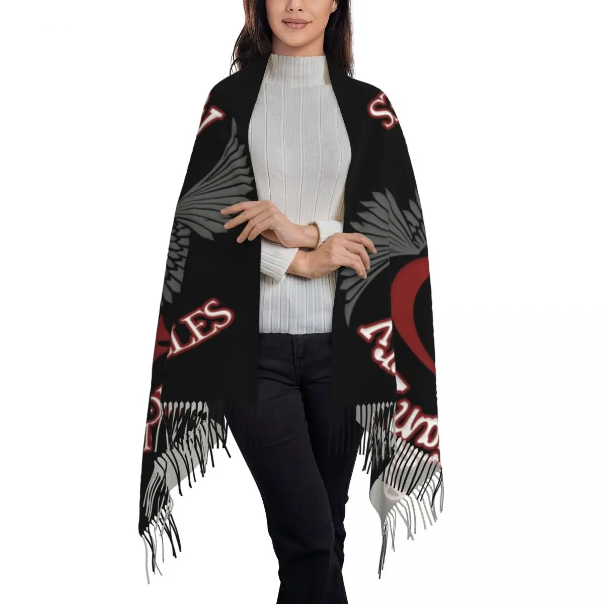 Indian Larry Scarf Tassel Scarves Women Soft Warm Shawls and Wraps Large Fall Winter Shawl Wrap