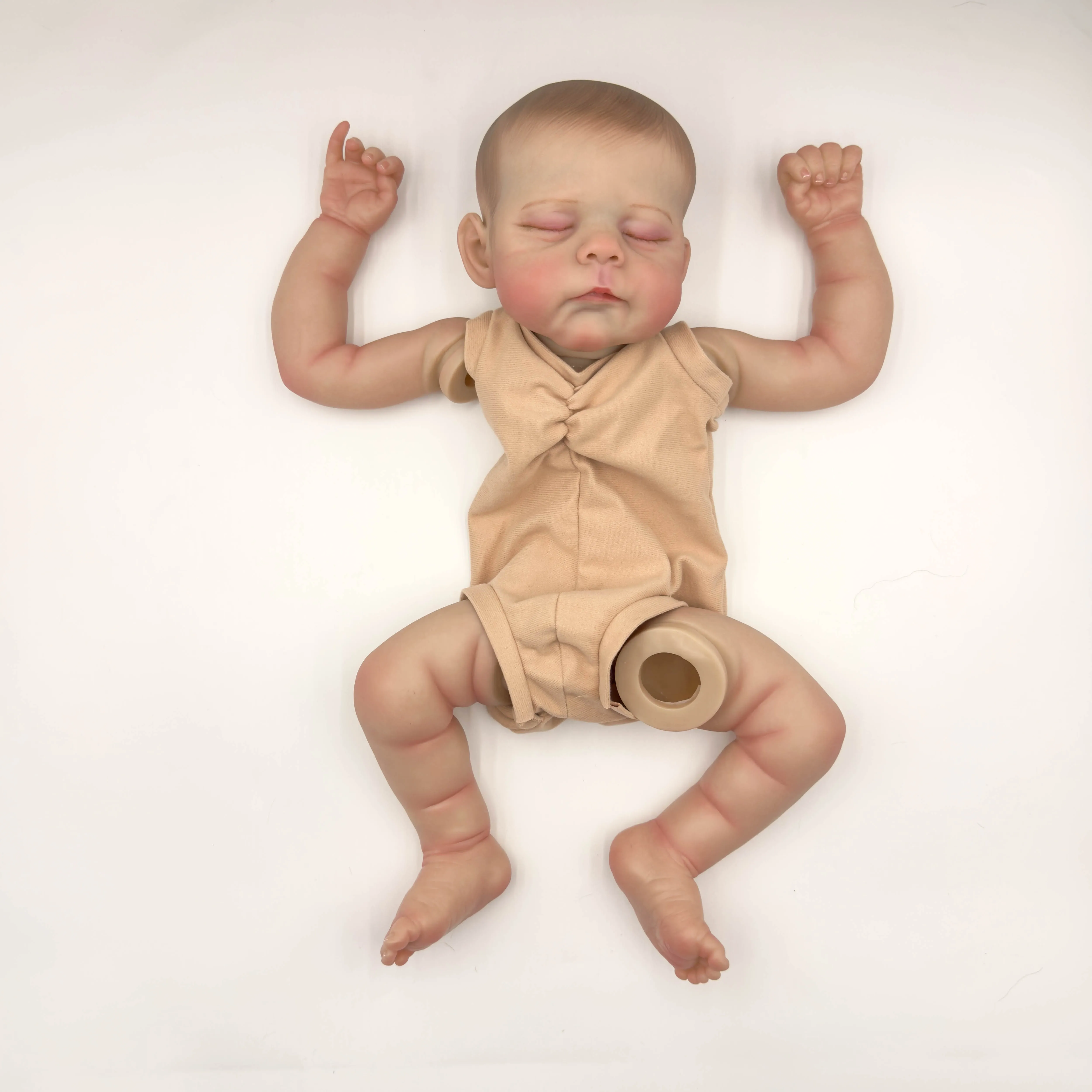 NPK 19 inch pasgeboren baby Erica herboren poppenset - levensechte zachte aanraking onvoltooide poponderdelen al geschilderd