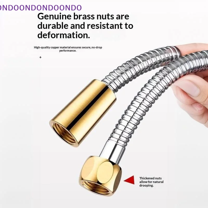 High-pressure Shower Hose; Delivers High Water Flow; Made Of 304 Stainless Steel With Thickened Hose Walls.