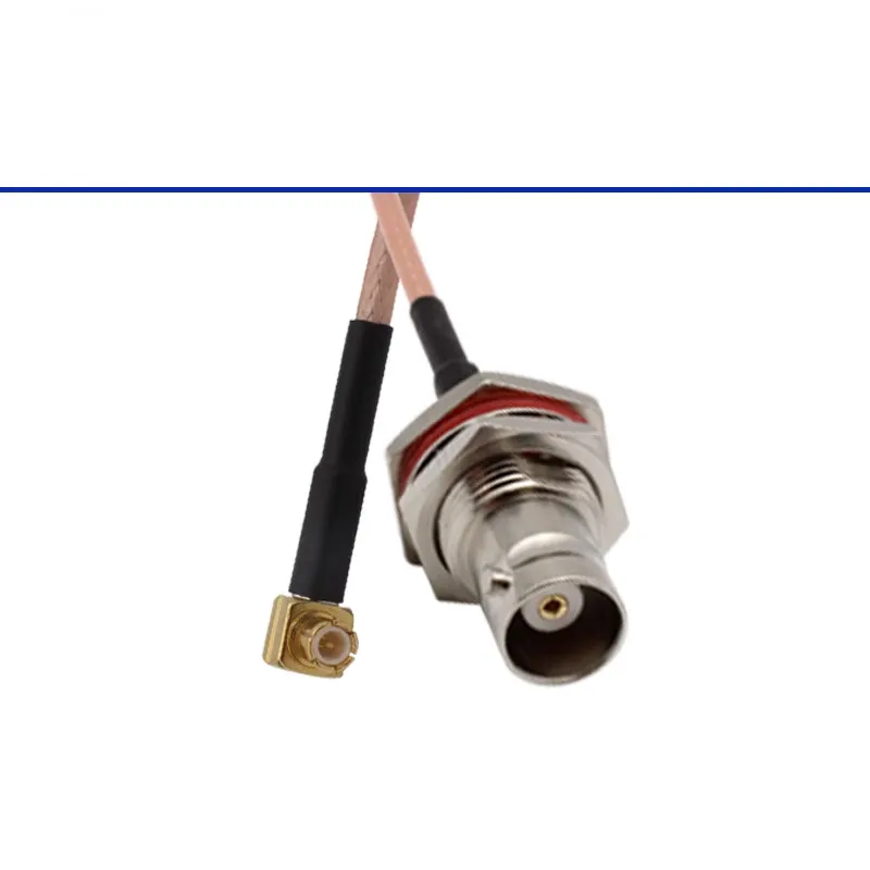 MCX-JW male elbow to BNC-KY large hexagonal female head 50-1.5 rg316 feeder 50-1.5