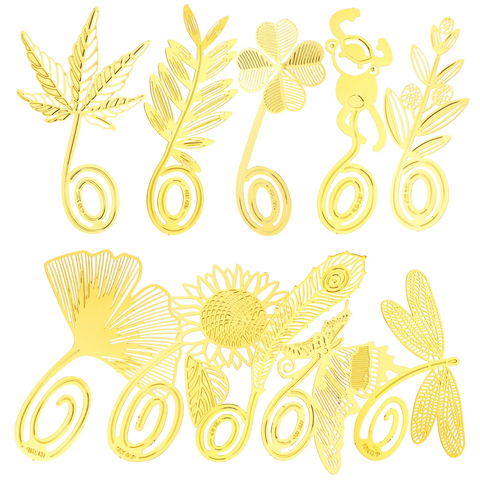 

10pcs Plant Marker Bookmarks Vintage Metal Flower Bookmark Aesthetic Page Markers For Women Kids Book Lovers Decorative Unique