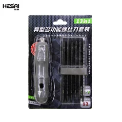 Multifuncional Screwdriver Set Telescópica Household Repair Tool, 17 em 1, 13 em 1