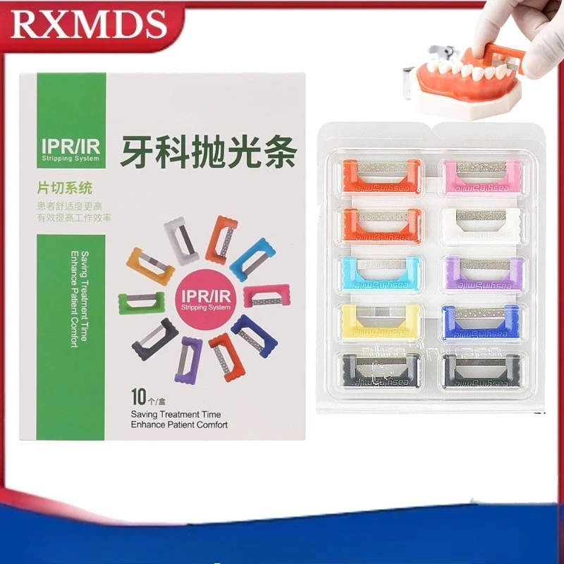 10PCS Dental IPR Orthodontics Kit Adjacent Surface Deglazing Polishing Strip for Dental Restoration Polishing Enamel Reduce Saw