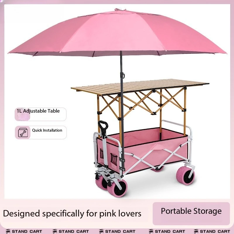 Stall trolley shopping camping picnic cart folding table portable liftable night market rice noodles sausage