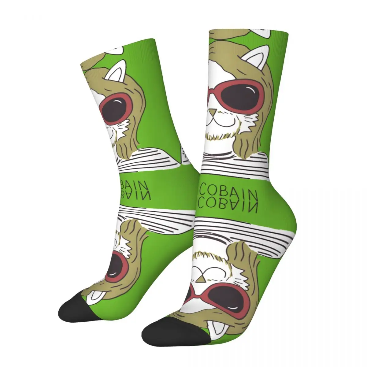 Hip Hop Vintage Cat Crazy Men's compression Socks Unisex Utero Harajuku Pattern Printed Funny Novelty Happy Crew Sock Boys Gift