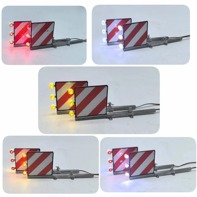 LED 1 Paar Waarschuwingsbord Licht Voor 1/14 Tamiya RC Truck Auto Scania 770 s Volvo Benz diy Onderdelen speelgoed