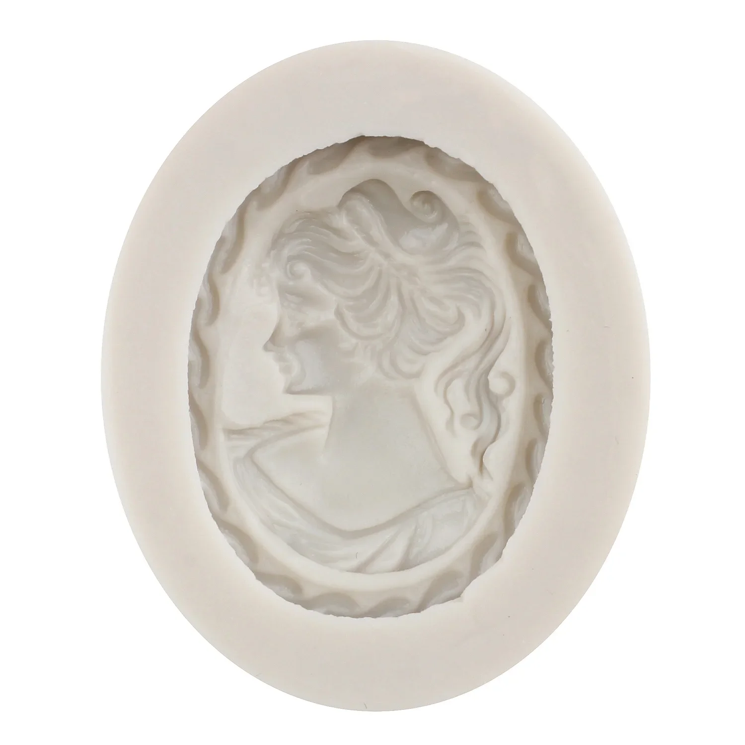 Ancient Cameo Woman Lady Avatar Silicone Mold DIY Cupcake Topper Fondant Cake Decorating Tools Candy Resin Clay Chocolate Moulds