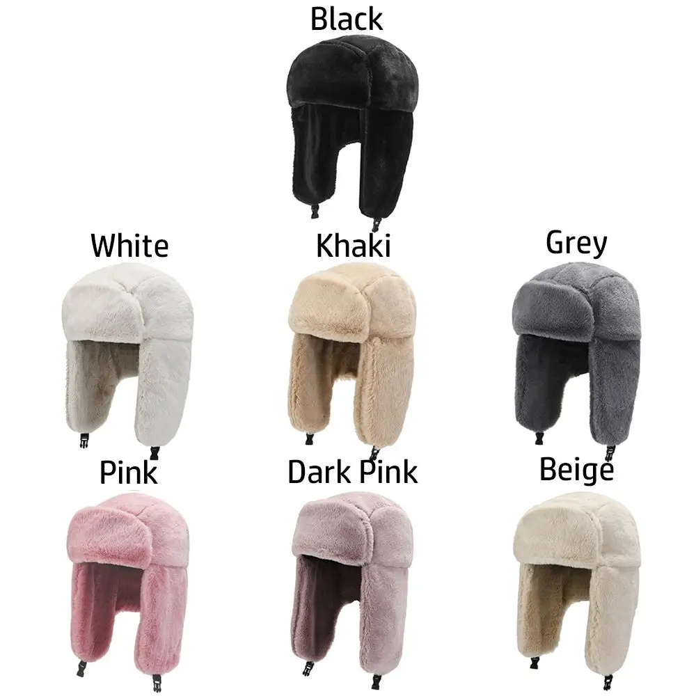 Women Men Windproof Earflap Bonnet Winter Hat Snow Caps Russian Ushanka Bomber Hat view 6