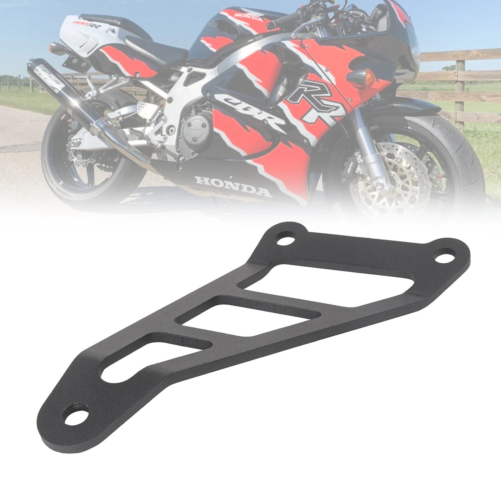 Motorcycle Exhaust Holder Bracket Black Aluminium Accessories For Honda CBR900 1995 1996 1997 1998 1999