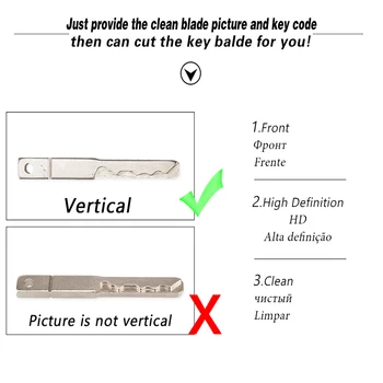 Dandkey Extra Fee Service Fräsen CNC Schneiden Rohling für Autoschlüssel Schneidmesser Kopie